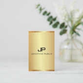 Monogram für vertikale Visitenkarten Elegante Imit Visitenkarte (Stehend Vorderseite)