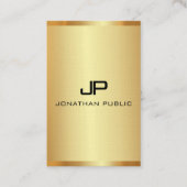 Monogram für vertikale Visitenkarten Elegante Imit Visitenkarte (Vorderseite)