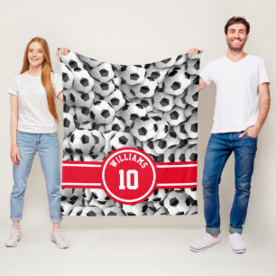 Monogram Fußballball Sport Fußball Ball Bright R Fleecedecke