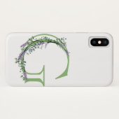 Monogram G Lavendel Eucalyptus Case-Mate iPhone Hülle (Rückseite (Horizontal))