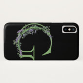 Monogram G Lavendel Eucalyptus Case-Mate iPhone Hülle (Rückseite (Horizontal))