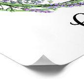 Monogram G Lavendel Eucalyptus Kinderzimmer Poster (Ecke)