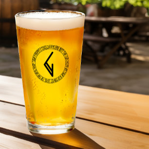 Monogram G - Viking Style - Pint Glass Glas