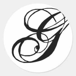 Monogram G Wedding Siegel Sticker