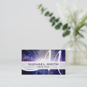 Monogram Galaxy Elegant Modern #10 Visitenkarte (Stehend Vorderseite)