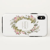 Monogram Garden Floral Case-Mate iPhone Hülle (Rückseite (Horizontal))
