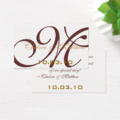 Monogram Gastgeschenk Hochzeit Hang Tags (Schreibtisch)