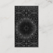 Monogram Gelb Button Muster Grau Visitenkarte (Rückseite)