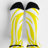 Monogram gelb gestreiftes Zebra-Muster Trendy Socken (Oben)