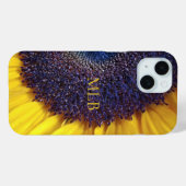 Monogram Gelbe Sonnenblume Verschließen mit Initia Case-Mate iPhone Hülle (Rückseite (Horizontal))