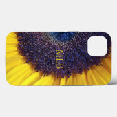 Monogram Gelbe Sonnenblume Verschließen mit Initia Case-Mate iPhone Hülle (Rückseite (Horizontal))