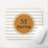 Monogram, gelber gelber Streifen Mousepad (Mit Mouse)