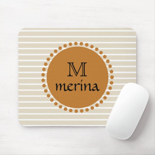 Monogram, gelber gelber Streifen Mousepad (Mit Mouse)