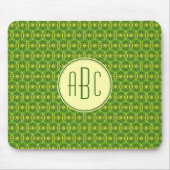 Monogram, gelbes Radmuster Mousepad (Vorne)