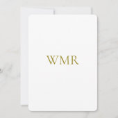 Monogram Gender Neutral Birth Ankündigung (Vorderseite)