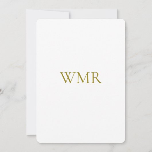 Monogram Gender Neutral Birth Ankündigung (Vorderseite)