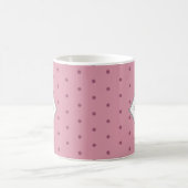 Monogram Geometric Dusky Rose Red Polka Dots Kaffeetasse (Mittel)