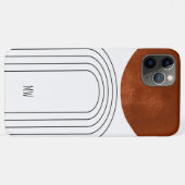 Monogram Geometric Mid Century Modern Style Case-Mate iPhone Hülle (Rückseite (Horizontal))