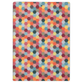 Monogram Geometric Modern Hexagon Clipboard Klemmbrett (Rückseite)