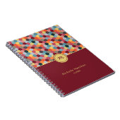 Monogram Geometric Modern Hexagon Notebook Notizblock (Rechte Seite)