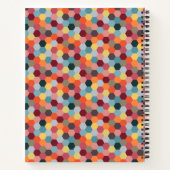 Monogram Geometric Modern Hexagon Spiral Notebook Notizbuch (Rückseite)
