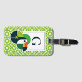 Monogram Geometric Toucan Brazil's Iconic Bird Lug Gepäckanhänger (Vorderseite (Horizontal))