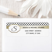 Monogram Geometrische Punkte Moderne Hochzeit Gold (Insitu)