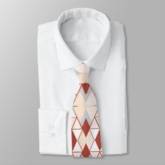 Monogram Geometry Muster Neck Tie Krawatte (Gebunden)