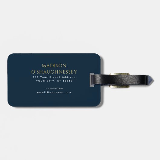 Monogram Gepäckanhänger (Rückseite horizontal)