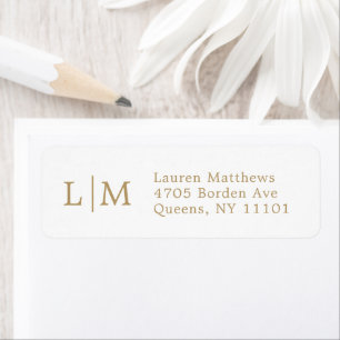 Monogram Geschäftsgold Return Address