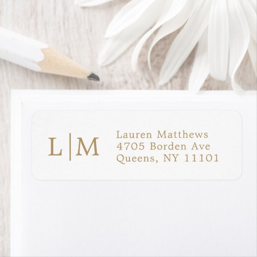 Monogram Geschäftsgold Return Address (Insitu)