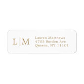 Monogram Geschäftsgold Return Address (Vorne)