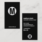 MONOGRAM-GESCHÄFTSKARTE VISITENKARTE (Vorne/Hinten)