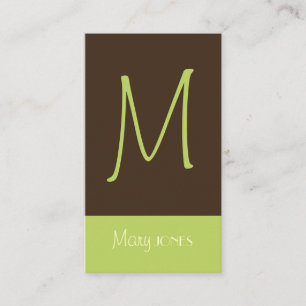 MONOGRAM GESCHÄFTSKARTEN und Retrofarben Visitenkarte