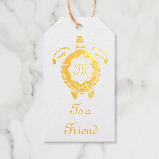 Monogram Geschenkanhänger (Vorderseite)