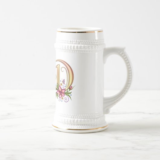 Monogram-Geschenkidee-Tasse Bierglas (Rechts)
