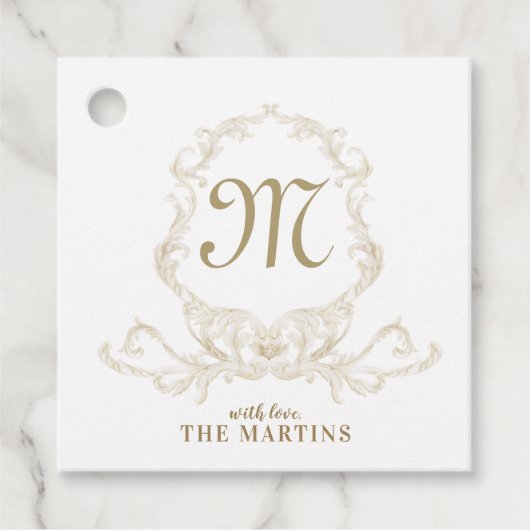 Monogram-Geschenkmarke Geschenkanhänger (Vorderseite)