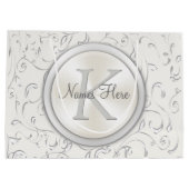 Monogram-Geschenktaschen für Hochzeiten oder Ereig Große Geschenktüte (Rückseite)