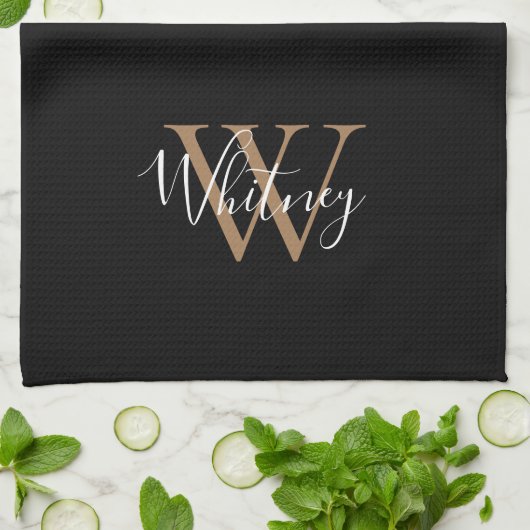 Monogram Geschirrtuch (Gefaltet)