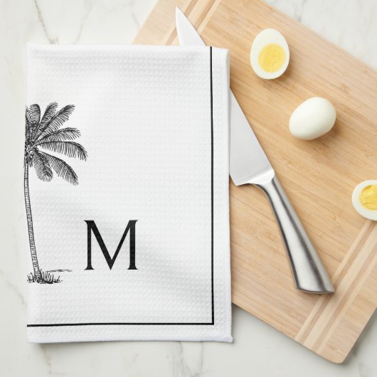 Monogram Geschirrtuch (Viertel Falte)