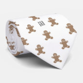 Monogram Gingerbread Man Pattern Krawatte (Gerollt)
