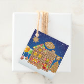Monogram Gingerbread Weihnachtskekse Geschenkanhänger (Beispiel)