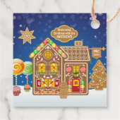 Monogram Gingerbread Weihnachtskekse Geschenkanhänger (Rückseite)