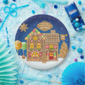 Monogram Gingerbrot Weihnachtskekse im Haus Bonbon Pappteller (Party)