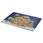 Monogram Gingerbrot Weihnachtskekse im Haus Bonbon Schneidebrett (Ecke)