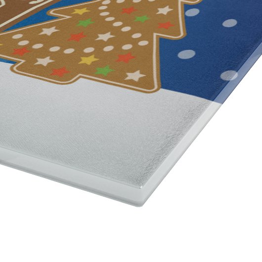 Monogram Gingerbrot Weihnachtskekse im Haus Bonbon Schneidebrett (Ecke)