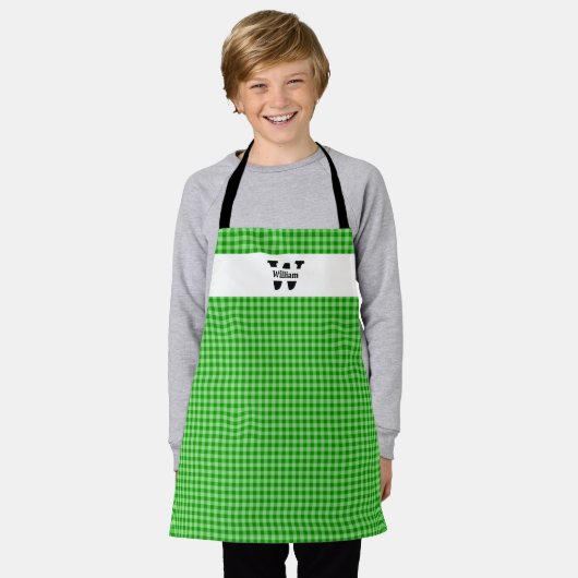 Monogram Gingham Schürze (Getragen)