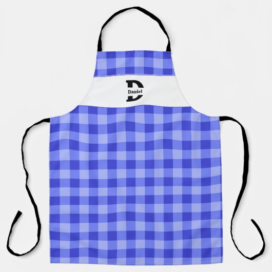 Monogram Gingham Schürze (Vorderseite)