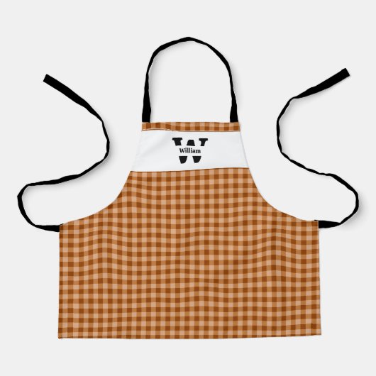 Monogram Gingham Schürze (Vorderseite)