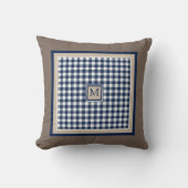Monogram Gingham Tablecloth Kissen (Vorderseite)